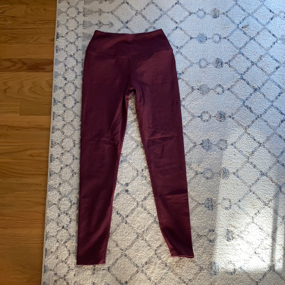 High Waisted Maroon Year of Ours Leggings